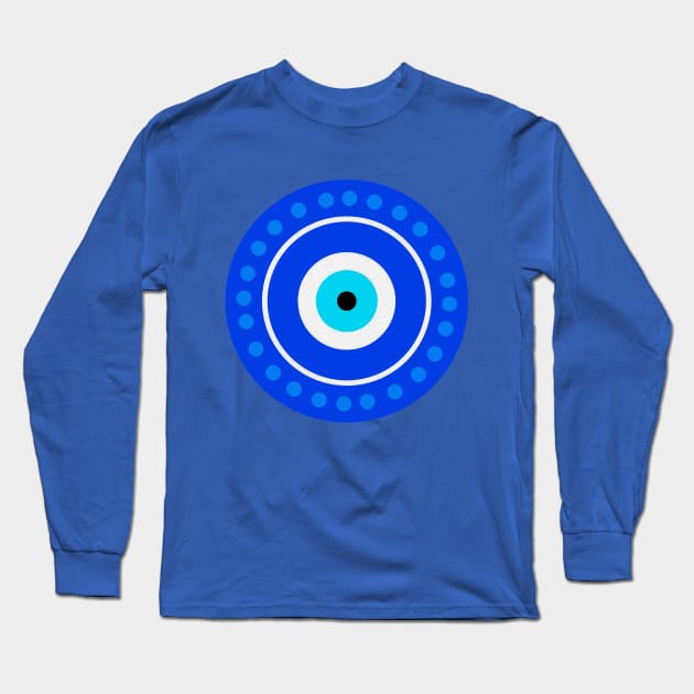 Greek Charm Against Evil Eye Long Sleeve T-Shirt by Scar